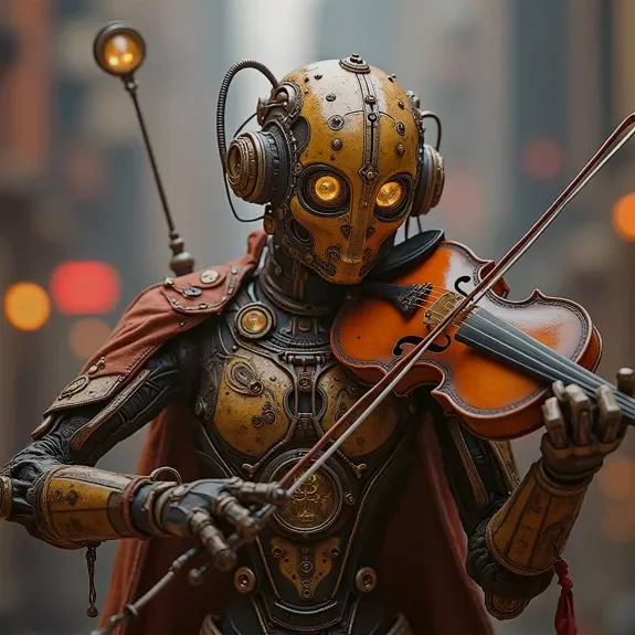 Image d'un robot jouant du violon