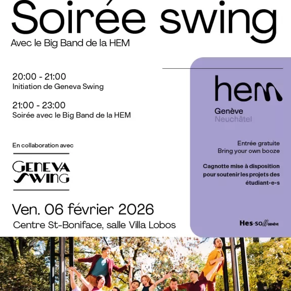 Visuel affiche soirée swing