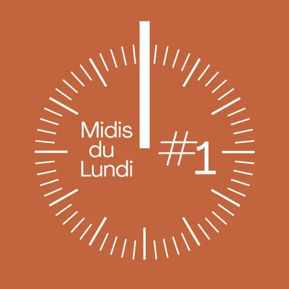 Horloge sur fond orange indiquant midi