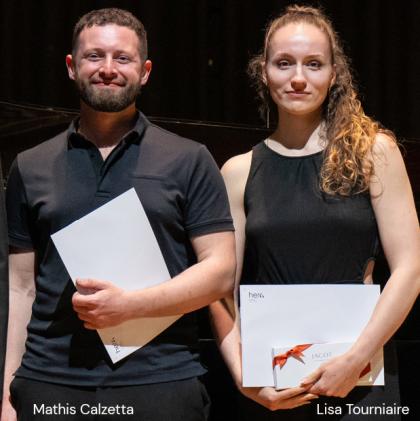 les lauréat-e-s Lisa Tourniaire et Mathis Calzetta
